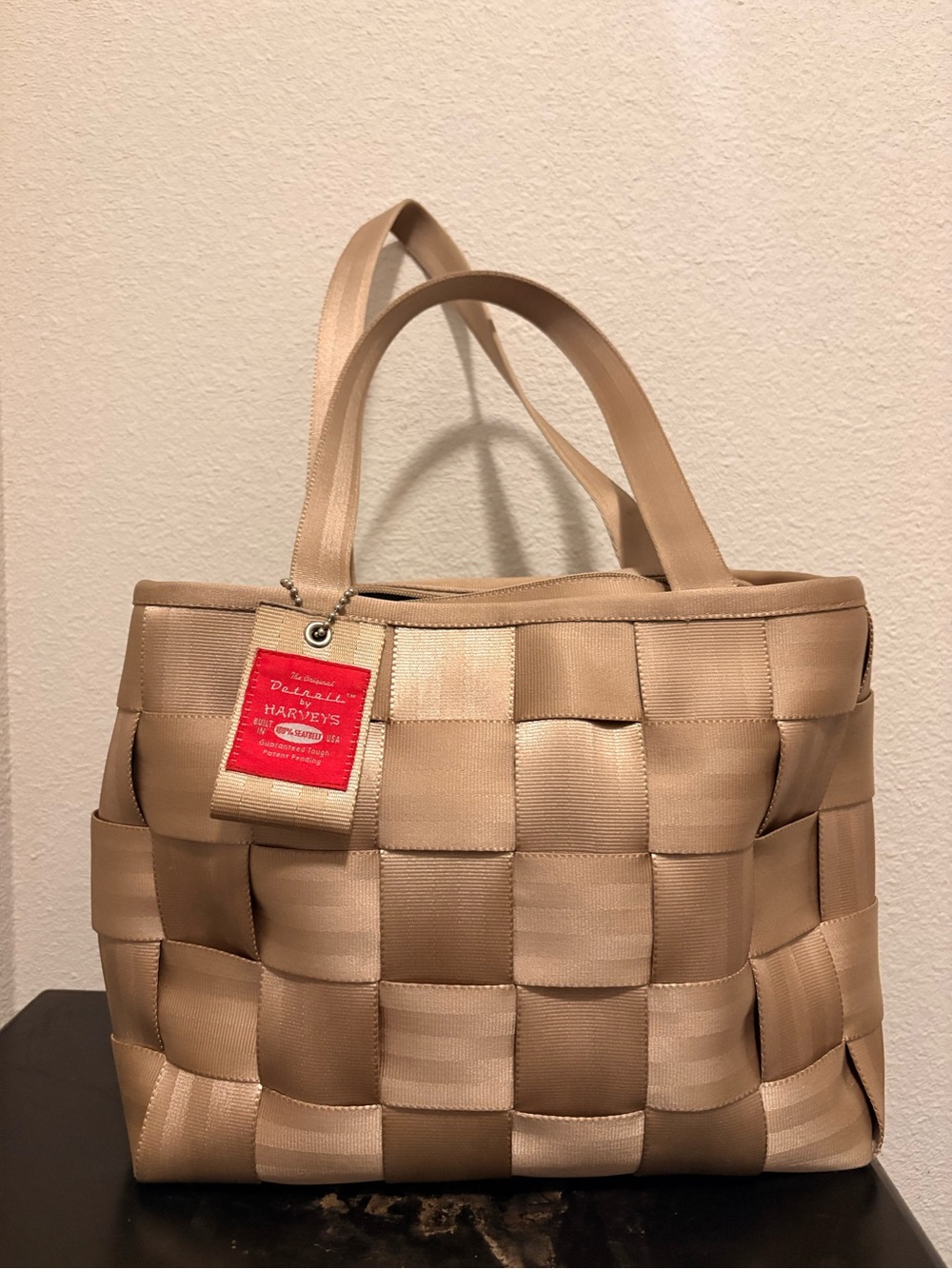 Harveys Taupe Woven Tote Bag